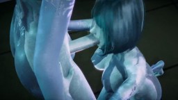 Halo Cortana Selfcest Blowjob and Sex